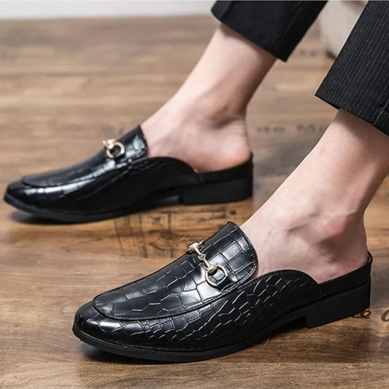 Marianna | Mules Mocassins Effet Croco