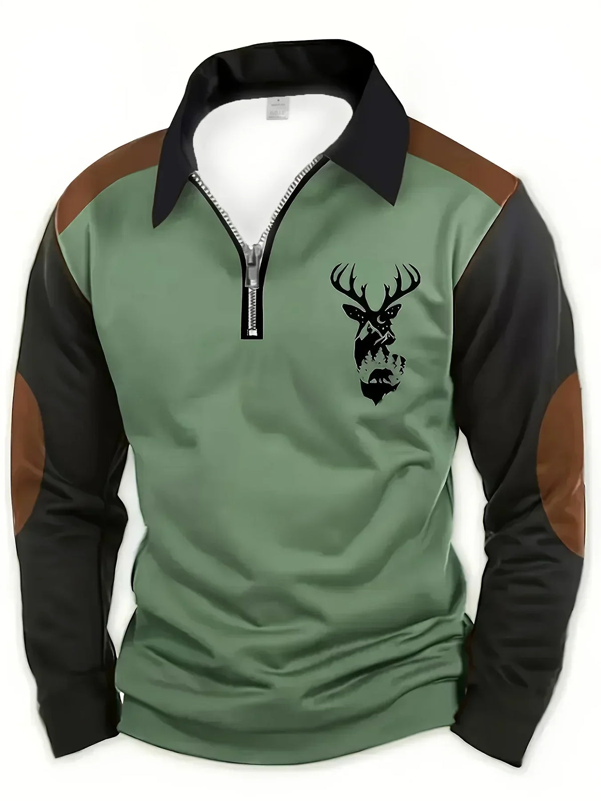 Vellane | Pull Zippé Motif Cerf pour Homme Gérard