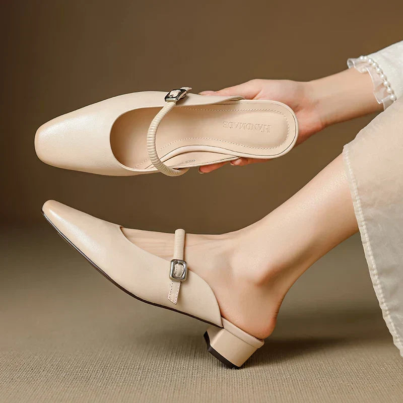 Lisa | Mules Mary Jane à Bout Carré