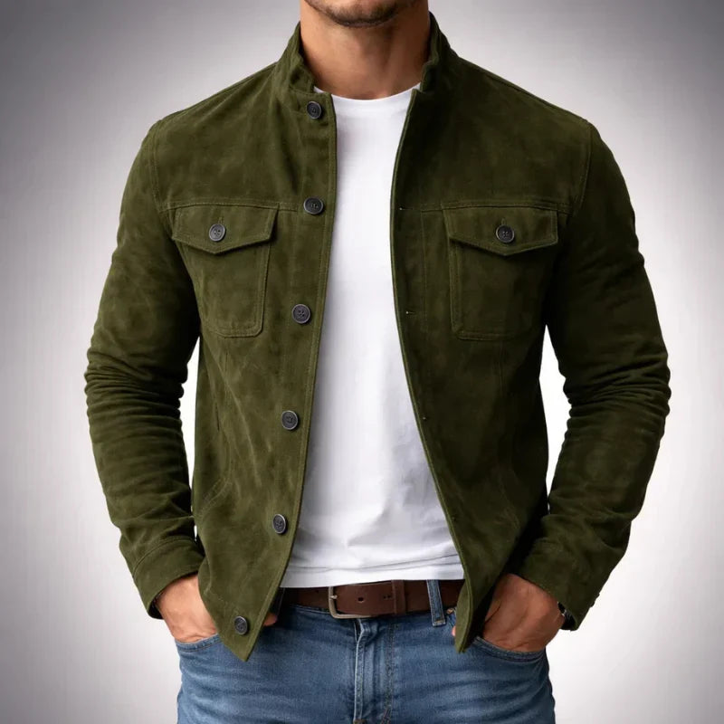 Vellane | Veste Suédée à Poches pour Homme Marc