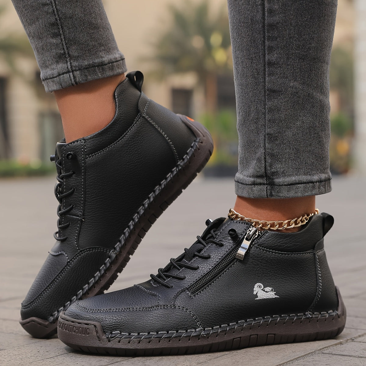 Flora Chaussures Orthopédiques Confortables avec Fermeture Éclair