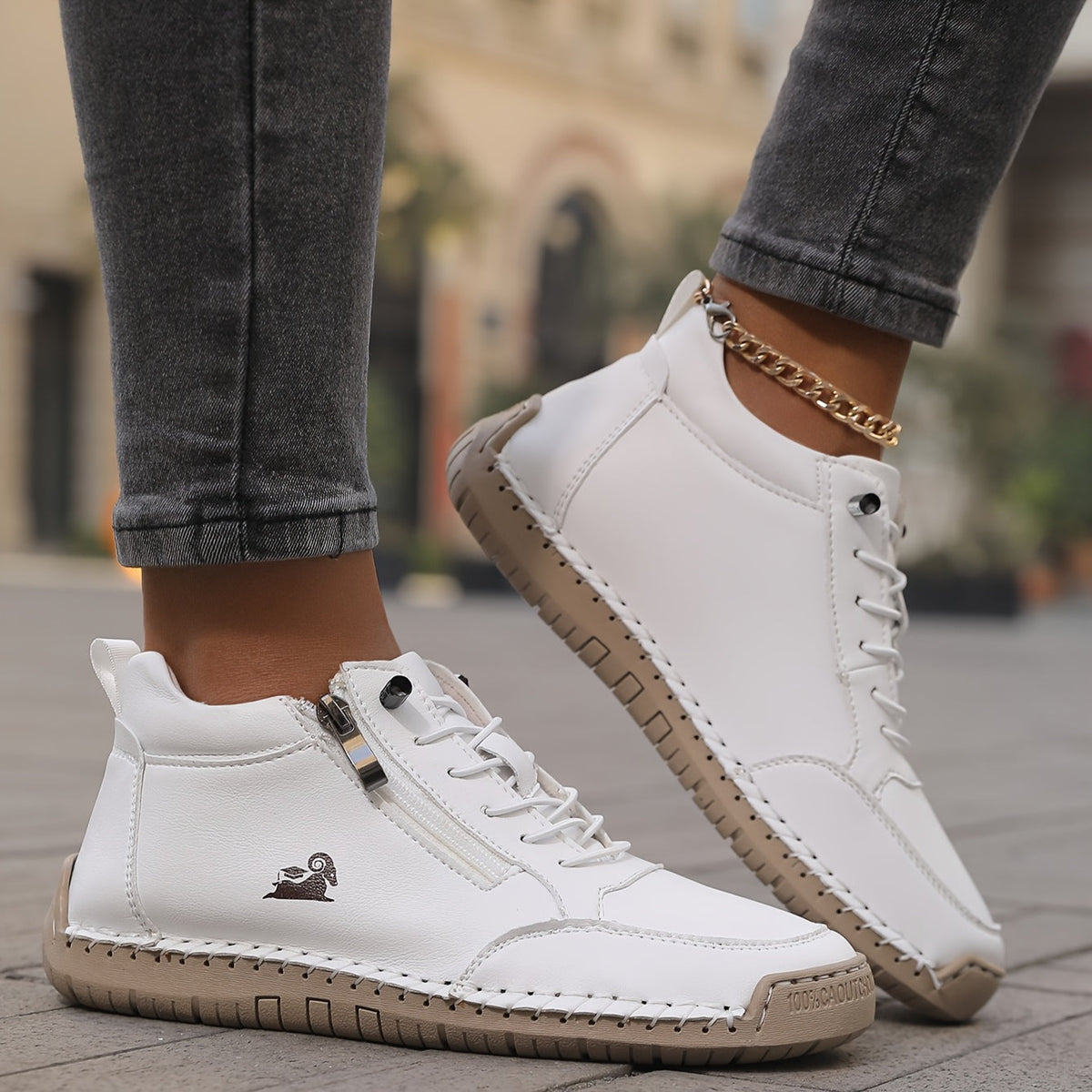 Flora Chaussures Orthopédiques Confortables avec Fermeture Éclair