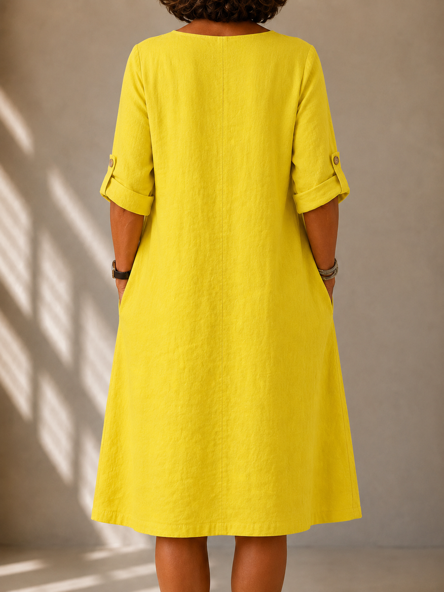 Robe Fluide Col V Sylvie