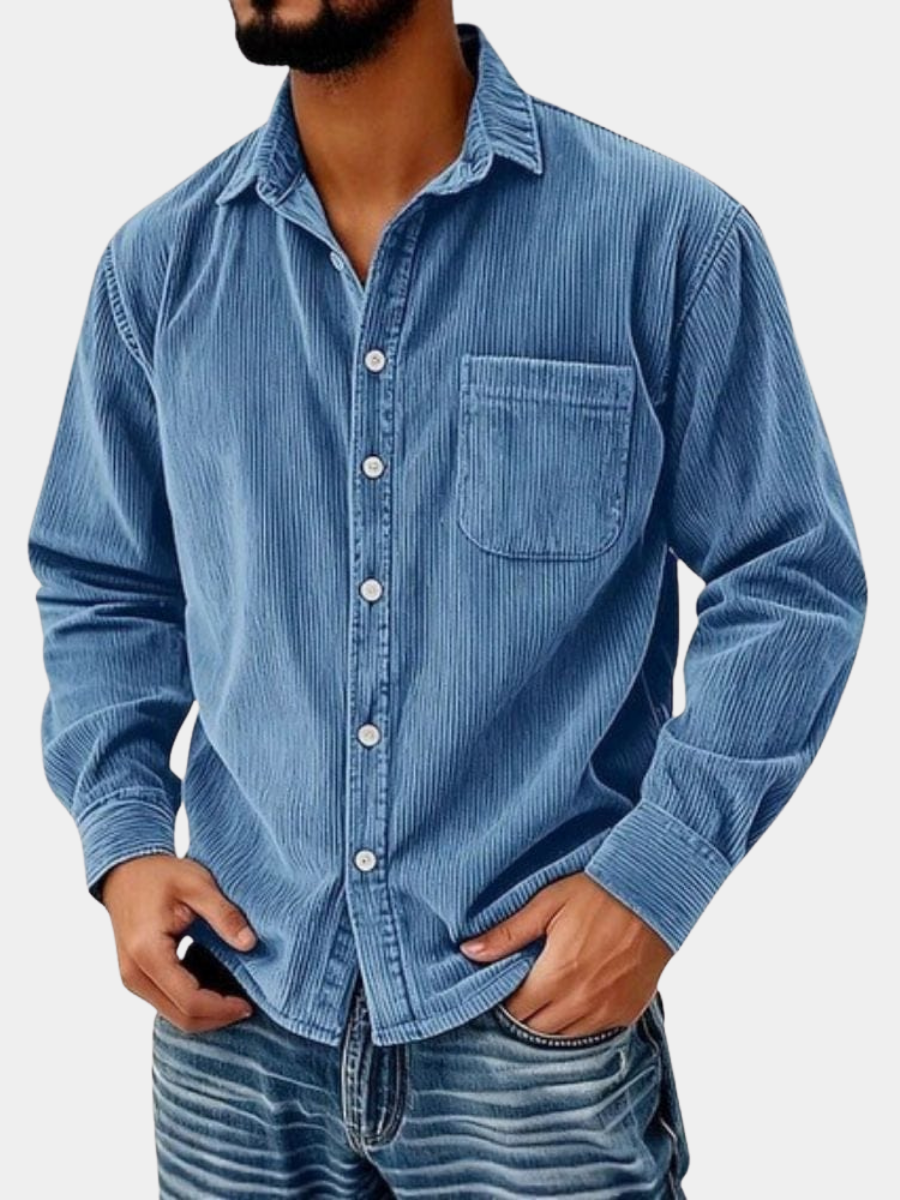 VELLANE | CHEMISE BOUTONNÉE EN VELOURS CÔTELÉ POUR HOMME