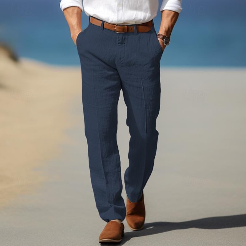Vellane | Pantalon Droit à Passants pour Homme Olivier