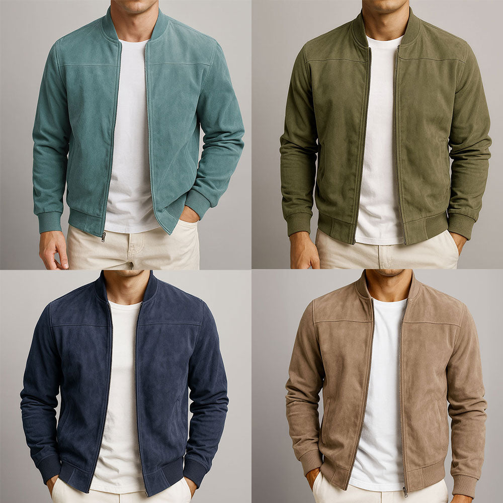 Vellane | Blouson Bomber Aspect Suédé pour Homme Antoine