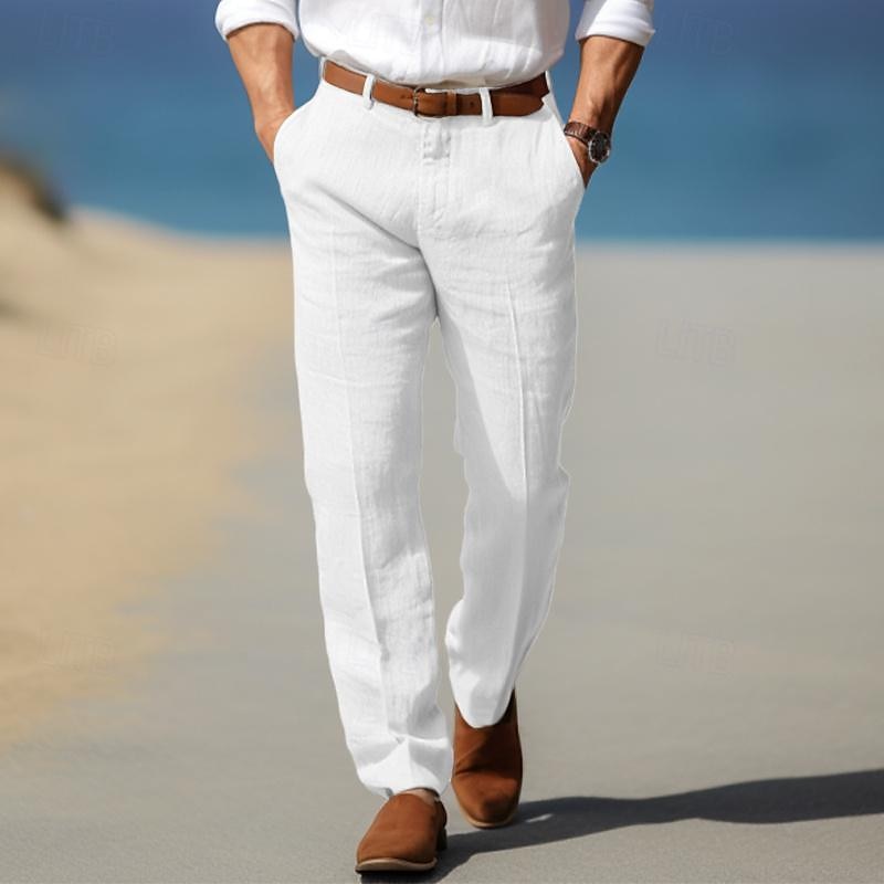 Vellane | Pantalon Droit à Passants pour Homme Olivier