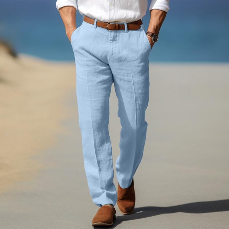Vellane | Pantalon Droit à Passants pour Homme Olivier