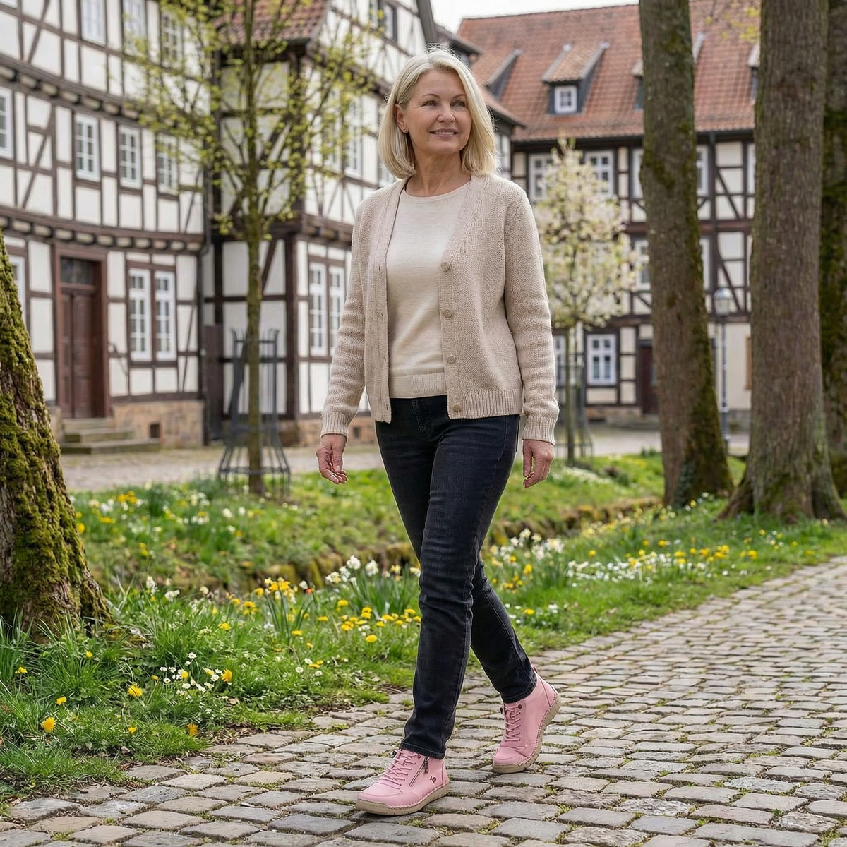 Flora Chaussures Orthopédiques Confortables avec Fermeture Éclair