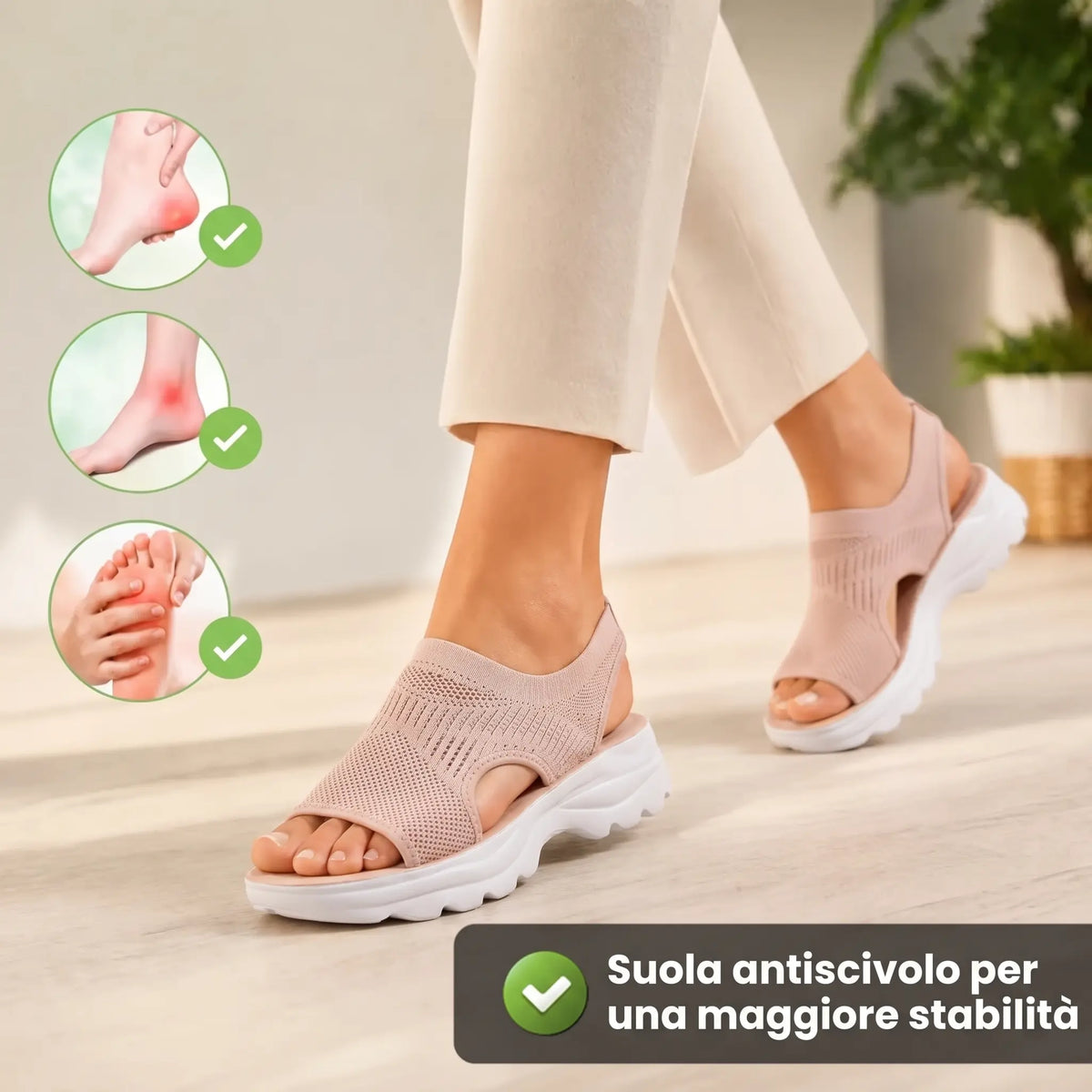 Sandales Orthopédiques Antidérapantes Noara