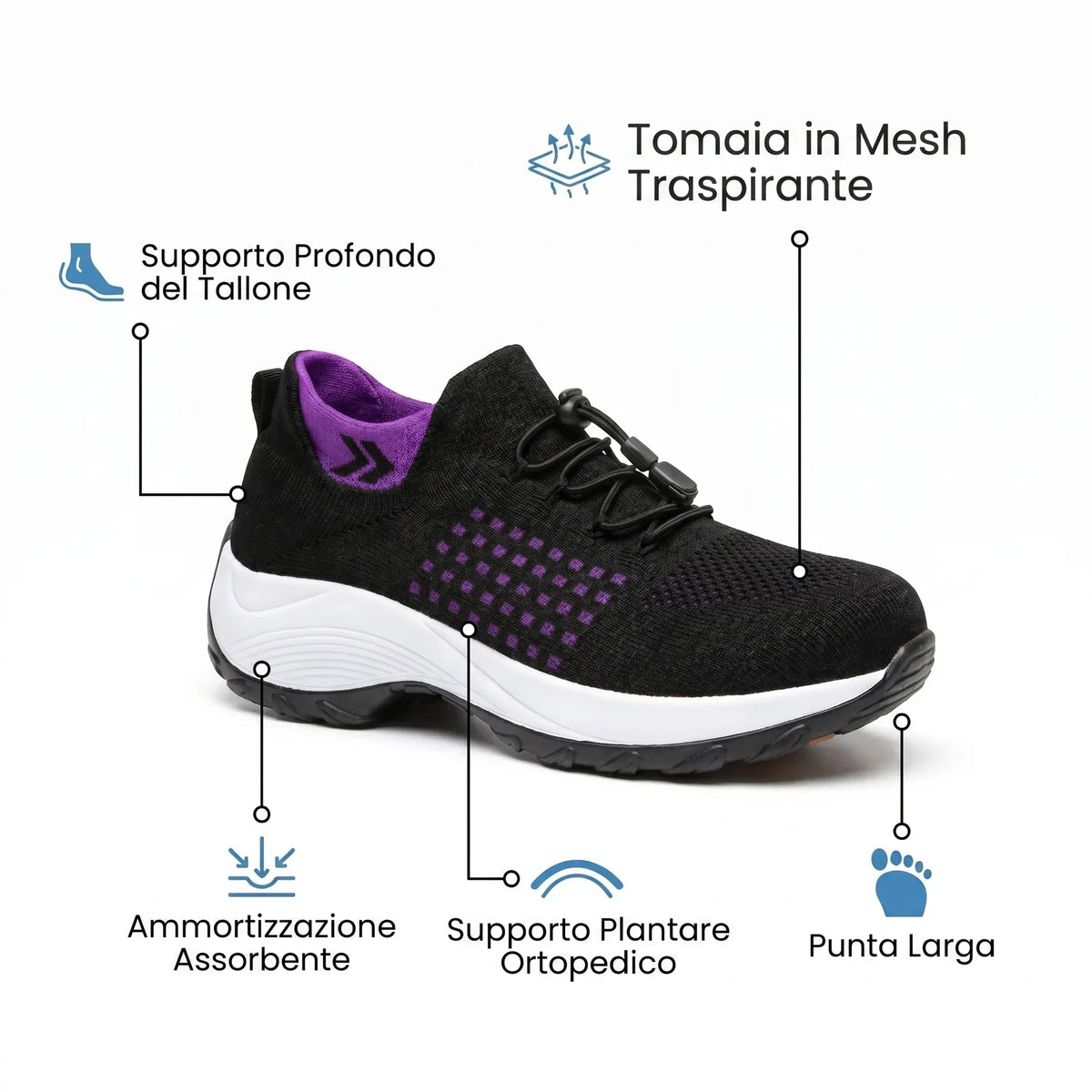 PassoNuvola Chaussures Confort Orthopédiques