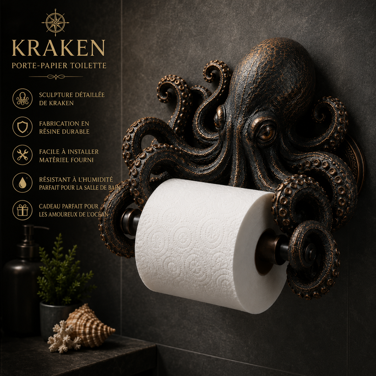 Océania™ — Porte-papier mural décoration marine