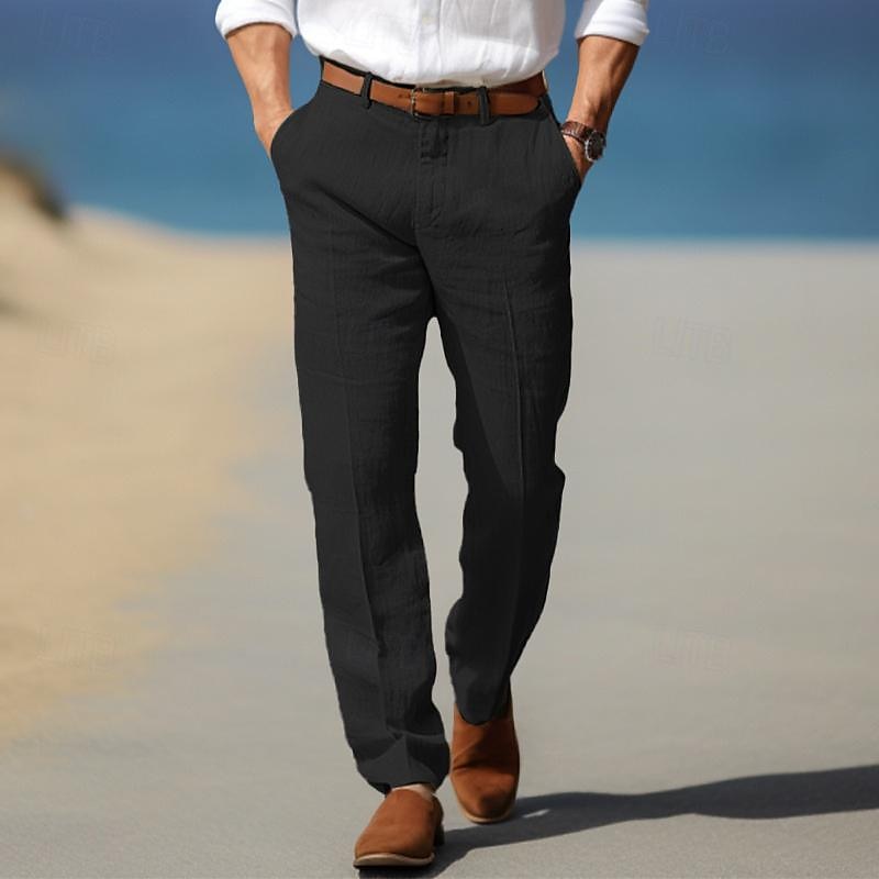 Vellane | Pantalon Droit à Passants pour Homme Olivier