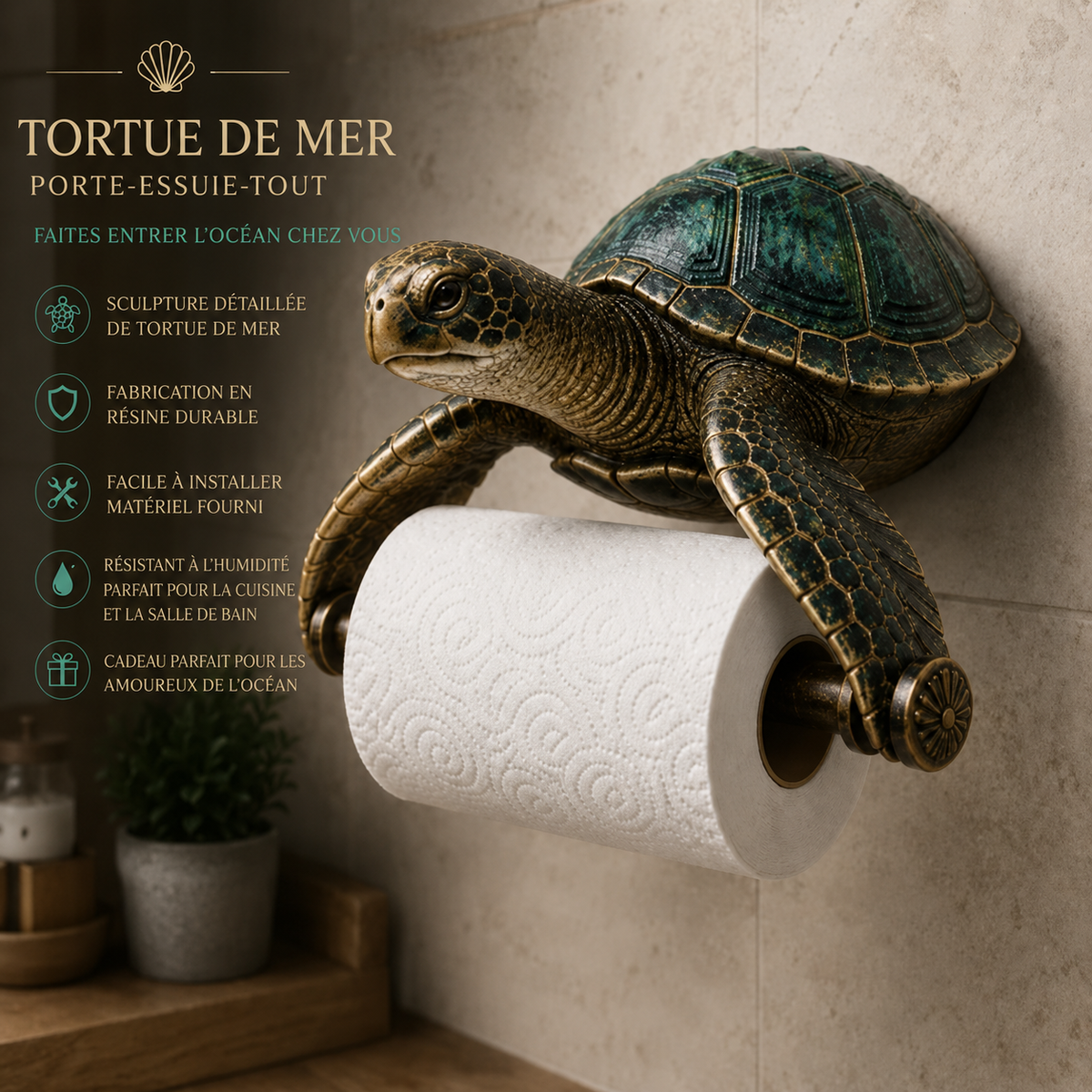 Océania™ — Porte-papier mural décoration marine