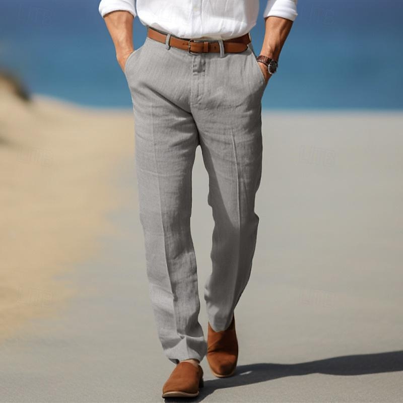 Vellane | Pantalon Droit à Passants pour Homme Olivier