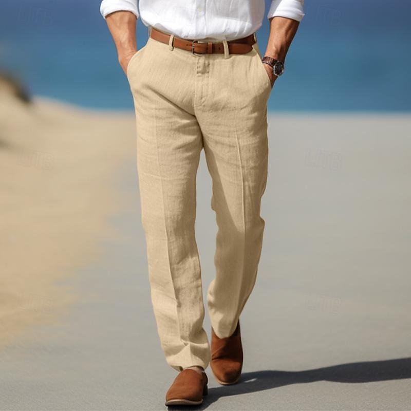 Vellane | Pantalon Droit à Passants pour Homme Olivier